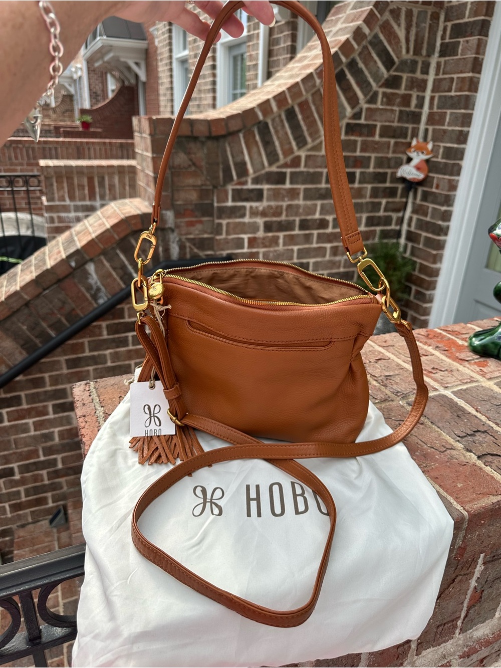 HOBO Kori Crossbody, warm honey, butter soft leather, tassel NWT